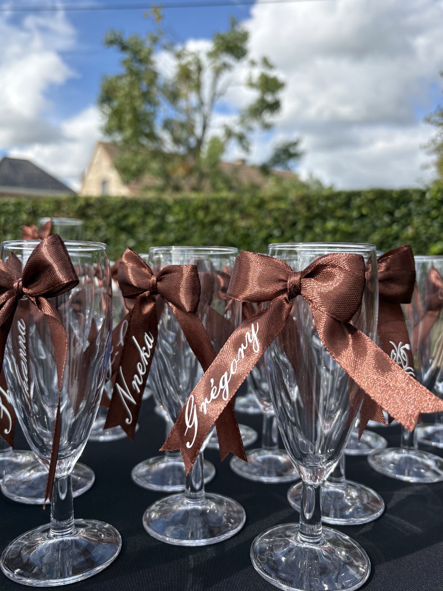 Verres de mariage personnalisés
