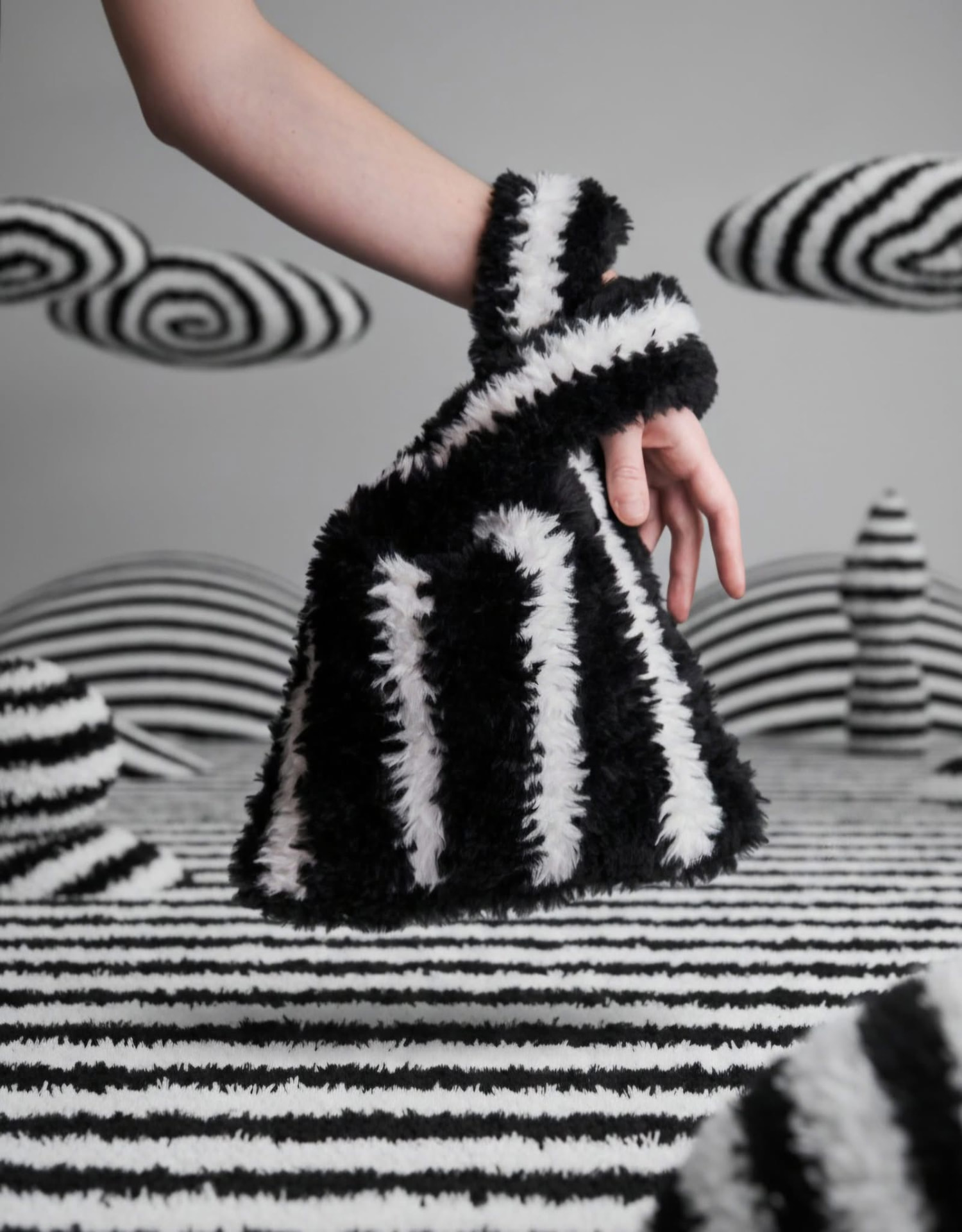 Pochette zébrée noir & blanc