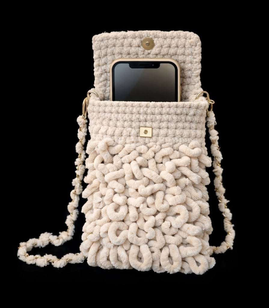 Pochette téléphone au crochet